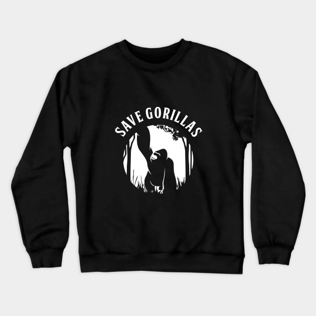 Gorilla Crewneck Sweatshirt by S_Art Design